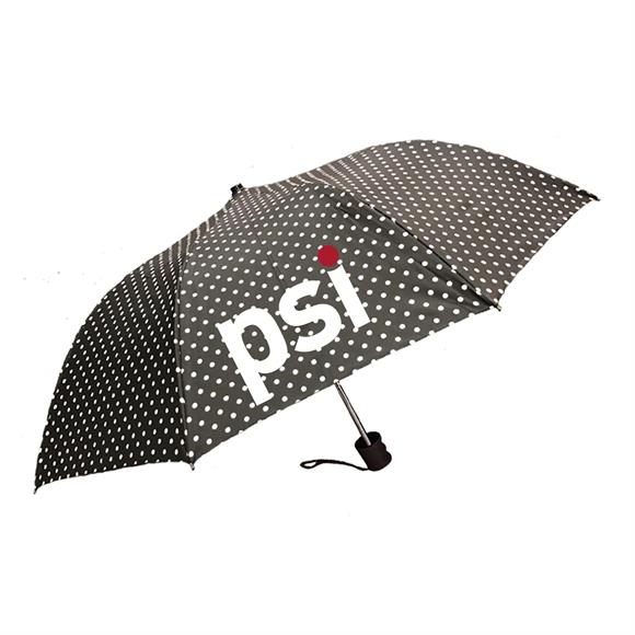 8500-P - Black and White Classic Super Pocket Mini Polkadot Folding Umbrella