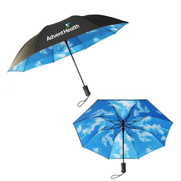 8899 - Storm Clouds Canopy Folding Umbrella